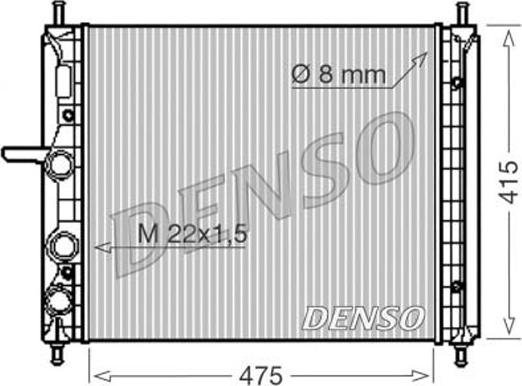 Denso DRM09029 - Радиатор, охлаждане на двигателя vvparts.bg