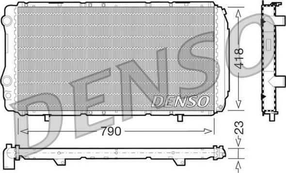 Denso DRM09074 - Радиатор, охлаждане на двигателя vvparts.bg