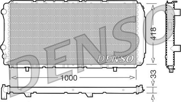 Denso DRM09075 - Радиатор, охлаждане на двигателя vvparts.bg