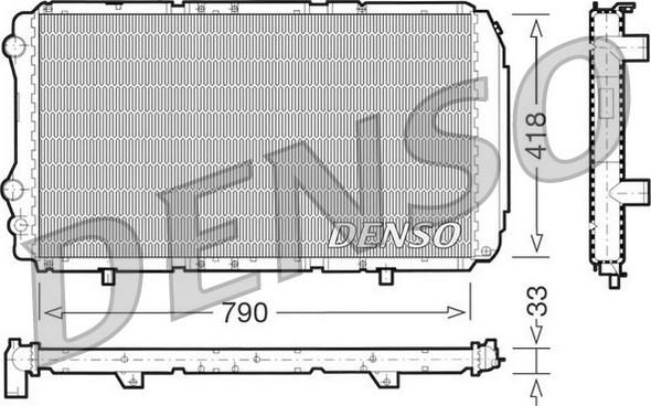 Denso DRM09076 - Радиатор, охлаждане на двигателя vvparts.bg