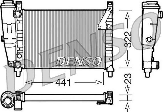 Denso DRM09143 - Радиатор, охлаждане на двигателя vvparts.bg