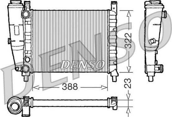 Denso DRM09142 - Радиатор, охлаждане на двигателя vvparts.bg