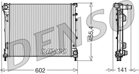 Denso DRM09160 - Радиатор, охлаждане на двигателя vvparts.bg