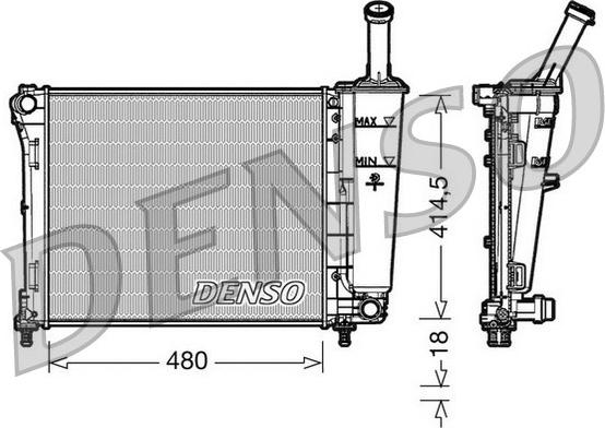 Denso DRM09161 - Радиатор, охлаждане на двигателя vvparts.bg