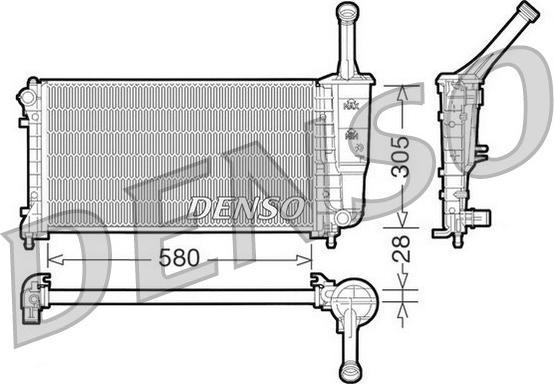 Denso DRM09106 - Радиатор, охлаждане на двигателя vvparts.bg