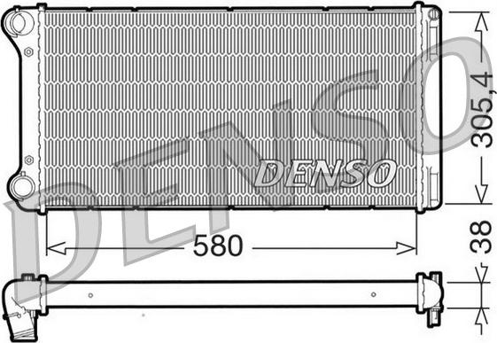 Denso DRM09103 - Радиатор, охлаждане на двигателя vvparts.bg