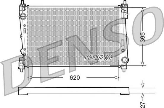 Denso DRM09112 - Радиатор, охлаждане на двигателя vvparts.bg