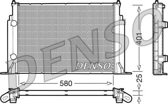 Denso DRM09122 - Радиатор, охлаждане на двигателя vvparts.bg