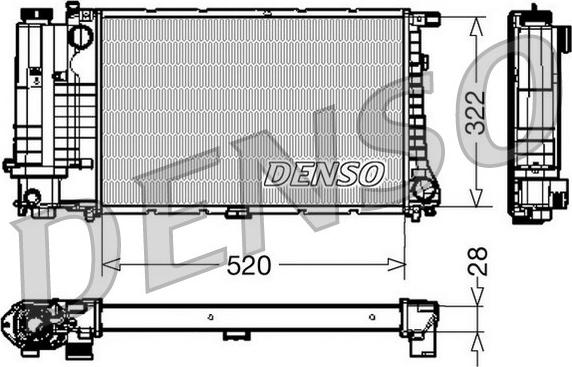 Denso DRM05045 - Радиатор, охлаждане на двигателя vvparts.bg