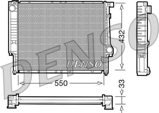 Denso DRM05041 - Радиатор, охлаждане на двигателя vvparts.bg