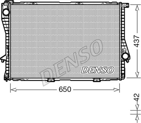 Denso DRM05048 - Радиатор, охлаждане на двигателя vvparts.bg