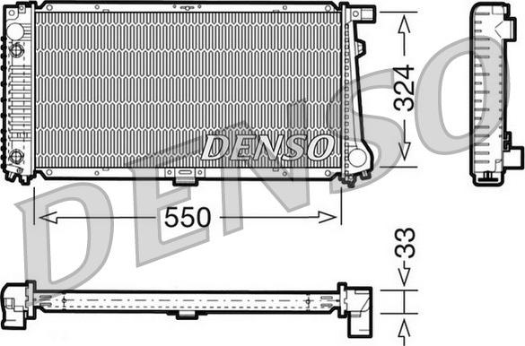 Denso DRM05059 - Радиатор, охлаждане на двигателя vvparts.bg