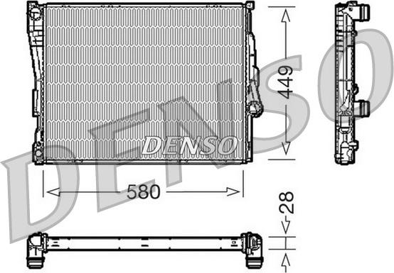 Denso DRM05069 - Радиатор, охлаждане на двигателя vvparts.bg