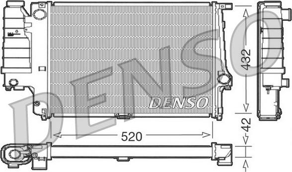 Denso DRM05064 - Радиатор, охлаждане на двигателя vvparts.bg