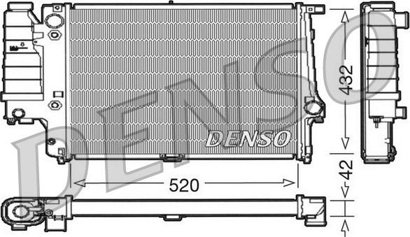 Denso DRM05065 - Радиатор, охлаждане на двигателя vvparts.bg