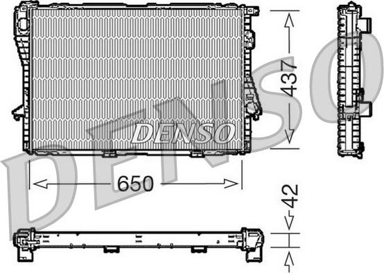 Denso DRM05068 - Радиатор, охлаждане на двигателя vvparts.bg