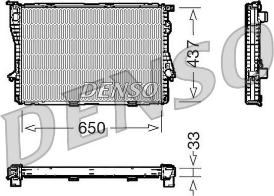 Denso DRM05067 - Радиатор, охлаждане на двигателя vvparts.bg