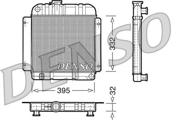 Denso DRM05001 - Радиатор, охлаждане на двигателя vvparts.bg