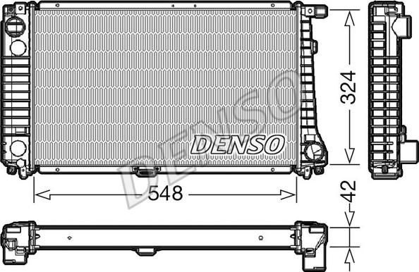 Denso DRM05016 - Радиатор, охлаждане на двигателя vvparts.bg