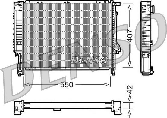 Denso DRM05039 - Радиатор, охлаждане на двигателя vvparts.bg