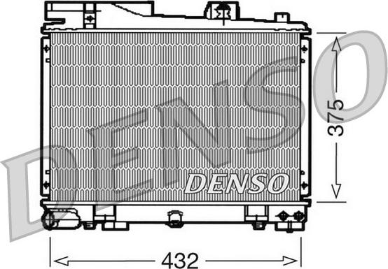 Denso DRM05034 - Радиатор, охлаждане на двигателя vvparts.bg