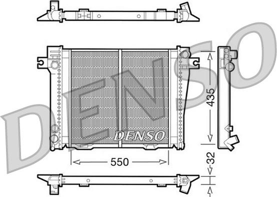 Denso DRM05036 - Радиатор, охлаждане на двигателя vvparts.bg