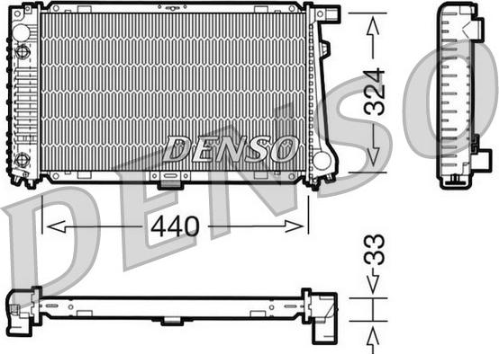 Denso DRM05033 - Радиатор, охлаждане на двигателя vvparts.bg