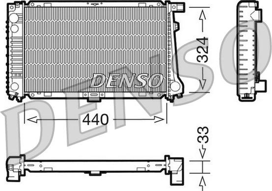 Denso DRM05032 - Радиатор, охлаждане на двигателя vvparts.bg