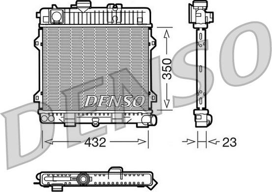 Denso DRM05024 - Радиатор, охлаждане на двигателя vvparts.bg