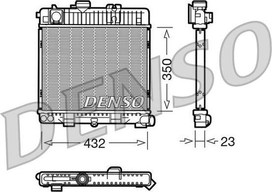 Denso DRM05026 - Радиатор, охлаждане на двигателя vvparts.bg