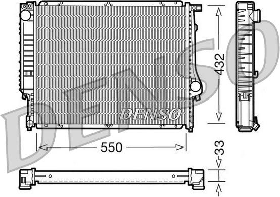 Denso DRM05023 - Радиатор, охлаждане на двигателя vvparts.bg