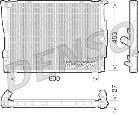 Denso DRM05073 - Радиатор, охлаждане на двигателя vvparts.bg