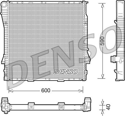 Denso DRM05114 - Радиатор, охлаждане на двигателя vvparts.bg