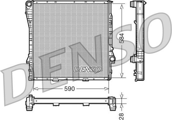 Denso DRM05116 - Радиатор, охлаждане на двигателя vvparts.bg