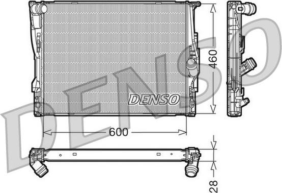 Denso DRM05110 - Радиатор, охлаждане на двигателя vvparts.bg