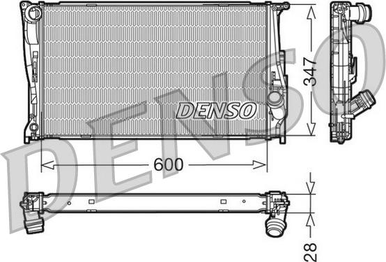 Denso DRM05111 - Радиатор, охлаждане на двигателя vvparts.bg