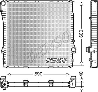 Denso DRM05112 - Радиатор, охлаждане на двигателя vvparts.bg