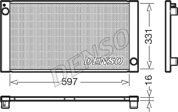 Denso DRM05121 - Радиатор, охлаждане на двигателя vvparts.bg