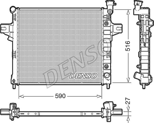 Denso DRM06031 - Радиатор, охлаждане на двигателя vvparts.bg