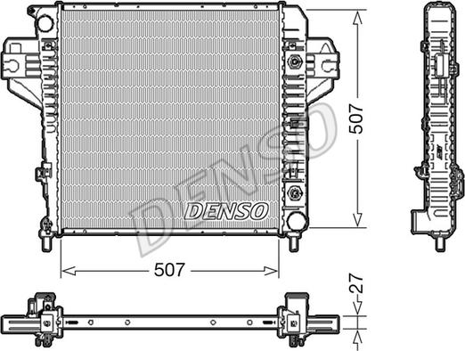 Denso DRM06033 - Радиатор, охлаждане на двигателя vvparts.bg