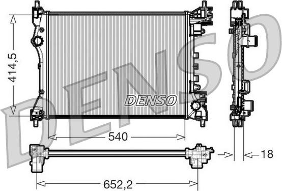 Denso DRM01005 - Радиатор, охлаждане на двигателя vvparts.bg
