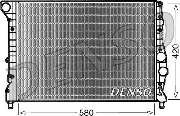 Denso DRM01001 - Радиатор, охлаждане на двигателя vvparts.bg