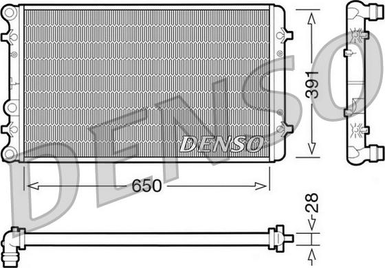 Denso DRM02007 - Радиатор, охлаждане на двигателя vvparts.bg