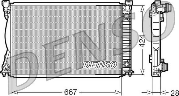 Denso DRM02039 - Радиатор, охлаждане на двигателя vvparts.bg