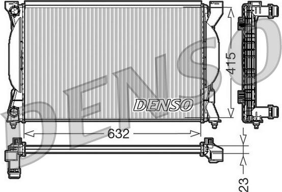 Denso DRM02035 - Радиатор, охлаждане на двигателя vvparts.bg