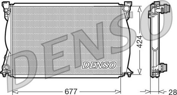 Denso DRM02038 - Радиатор, охлаждане на двигателя vvparts.bg