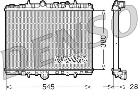 Denso DRM07056 - Радиатор, охлаждане на двигателя vvparts.bg