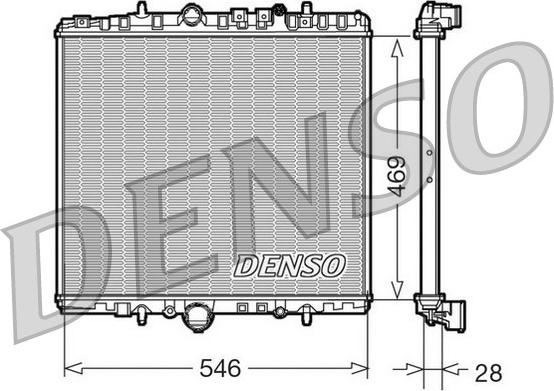 Denso DRM07061 - Радиатор, охлаждане на двигателя vvparts.bg