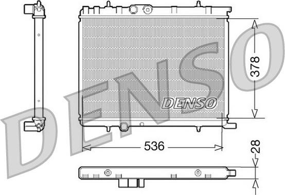 Denso DRM07021 - Радиатор, охлаждане на двигателя vvparts.bg