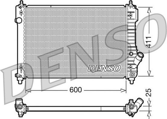 Denso DRM15004 - Радиатор, охлаждане на двигателя vvparts.bg